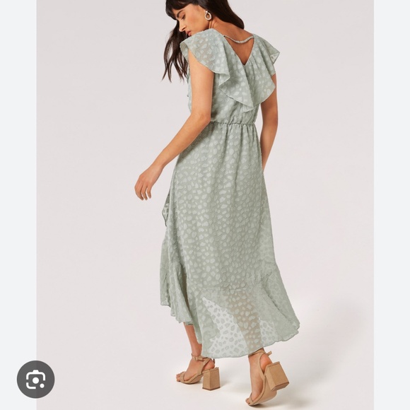 Mint Ruffle Midi Dress - Picture 2 of 2